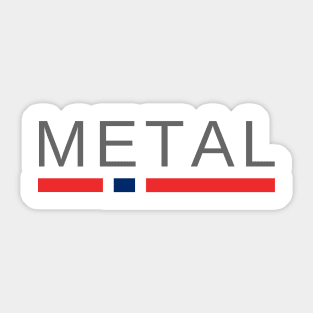 Metal Norway Sticker